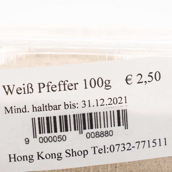Pfeffer Weiß gemahlen, ALMI GmbH, 100g
