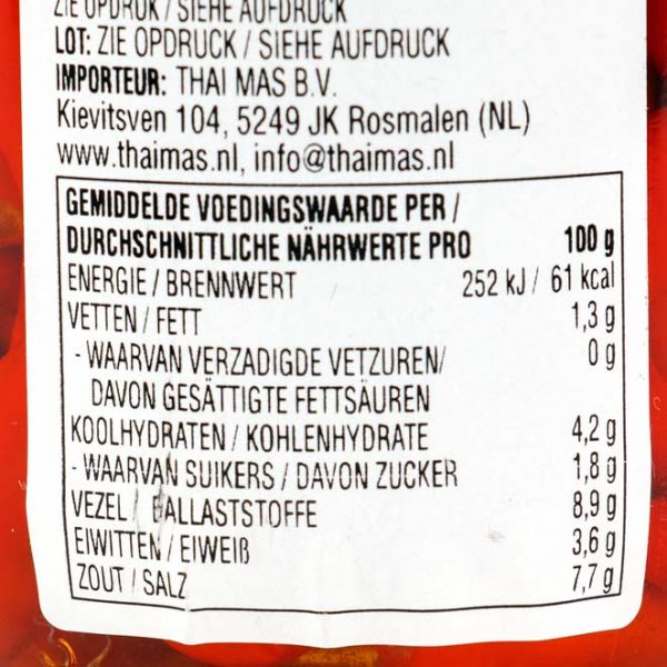 Eingelegte rote Chili (ganz), Cock Brand, 227g