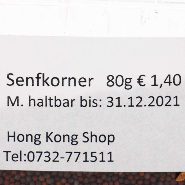 Schwarze Senfkörner, ALMI GmbH, 80g