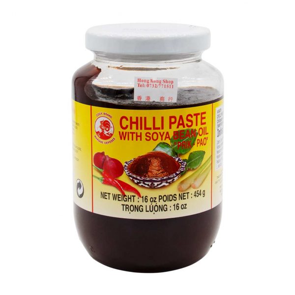 Chilipaste mit Sojabohnenöl, Cock Brand, 454g