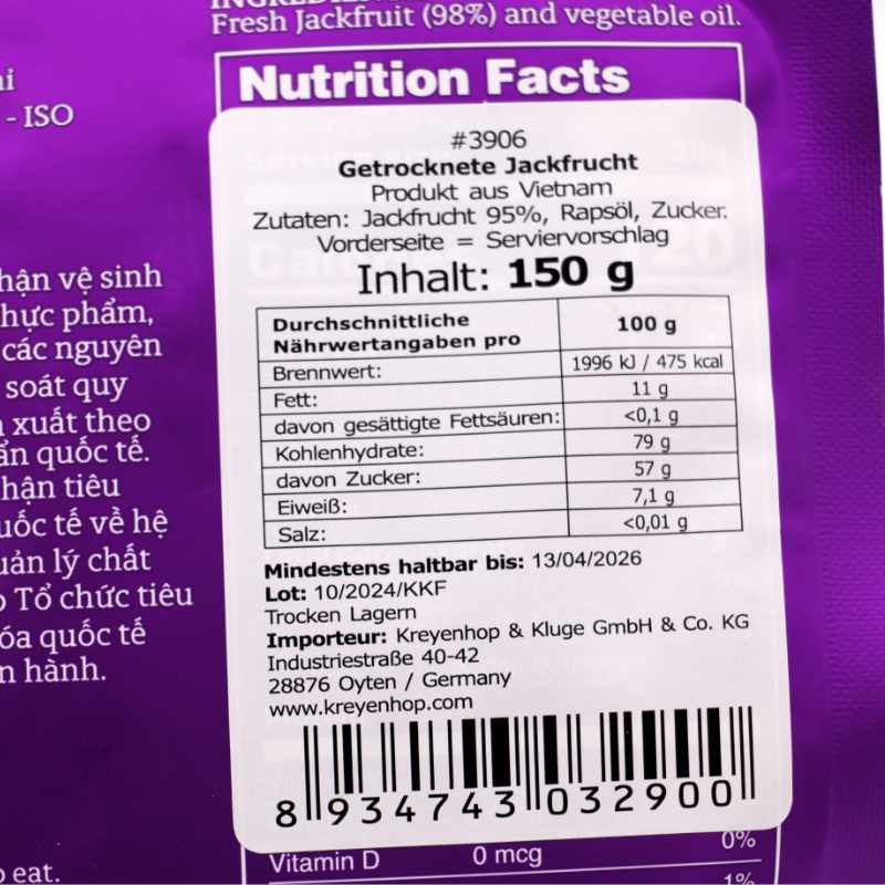 Jackfrucht-Chips, Vinamit, 150g